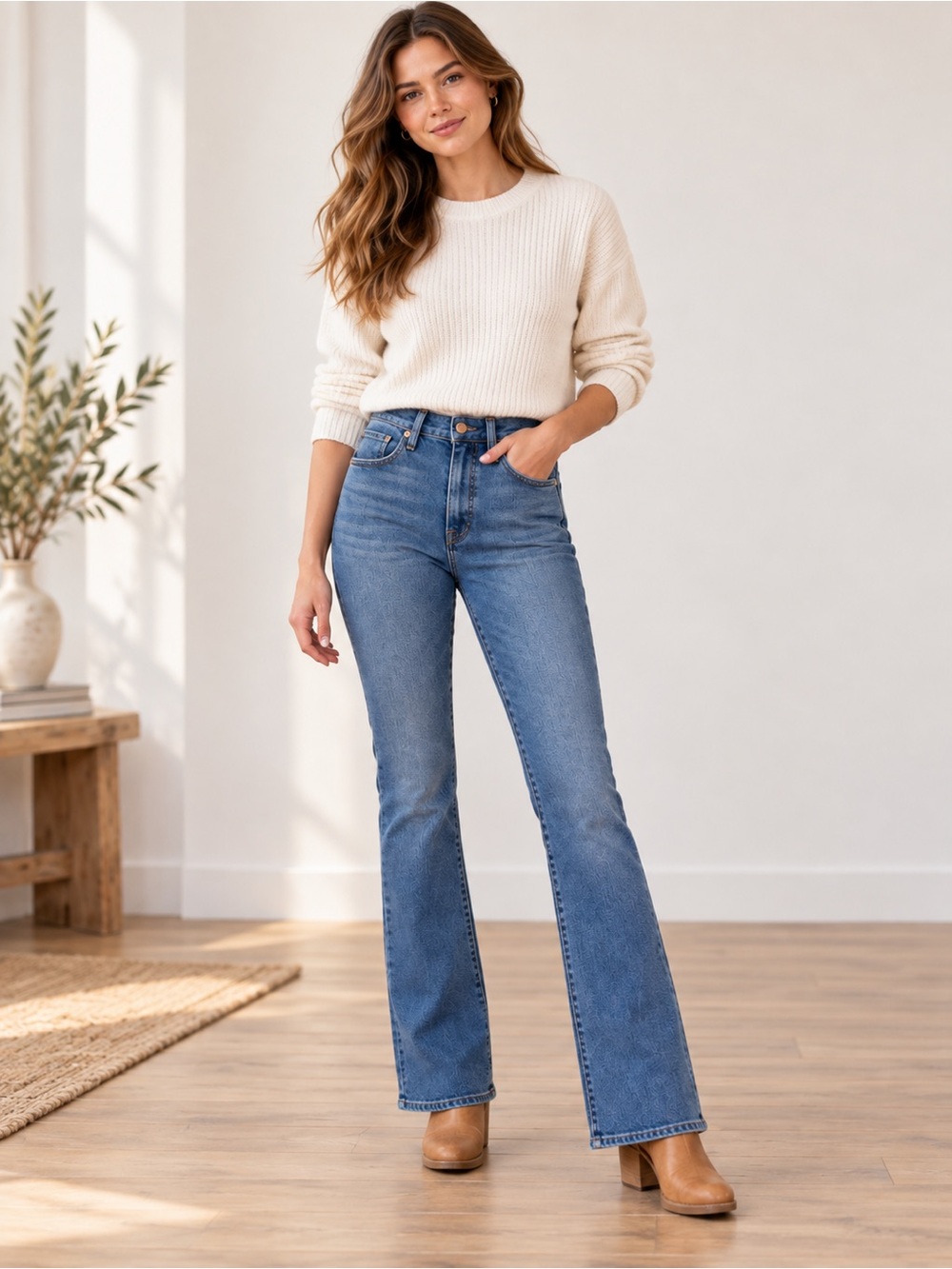 Madewell Skinny Flare Jeans Size 25 Medium Wash High Rise Stretch Denim